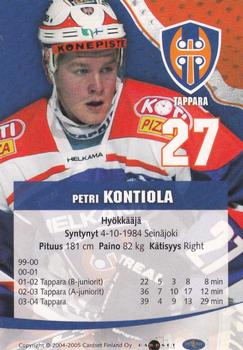 2004-05 Cardset Finland - Autographs Signature Plus #NNO Petri Kontiola Back