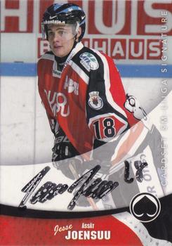 2004-05 Cardset Finland - Autographs Signature Plus #NNO Jesse Joensuu Front