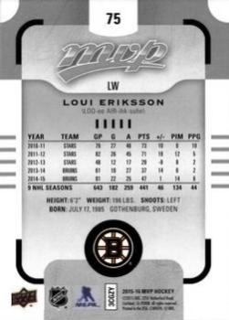 2015-16 Upper Deck MVP - Silver Script #75 Loui Eriksson Back