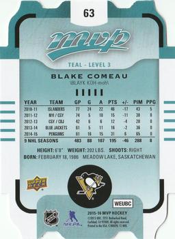 2015-16 Upper Deck MVP - Colours and Contours #63 Blake Comeau Back