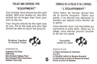 1983-84 Fredericton Express (AHL) Police #5 Jean-Marc Lanthier Back