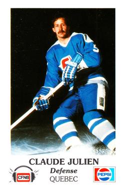 1983-84 Fredericton Express (AHL) Police #16 Claude Julien Front