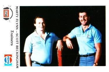 1983-84 Fredericton Express (AHL) Police #26 Marty Flynn / Scott Beckingham Front