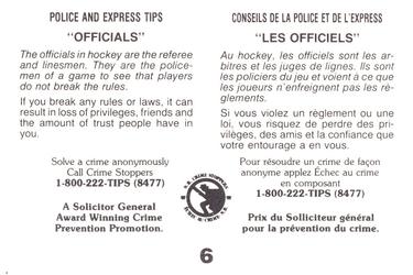 1985-86 Fredericton Express (AHL) Police #6 Gary Lupul Back