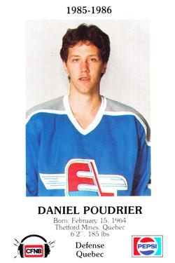 1985-86 Fredericton Express (AHL) Police #22 Daniel Poudrier Front