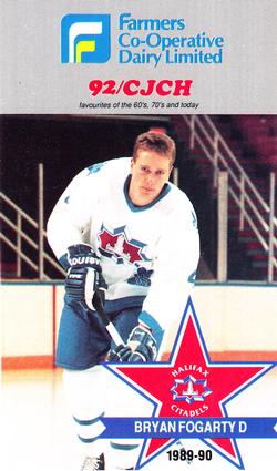 1989-90 Halifax Citadels (AHL) Police #NNO Bryan Fogarty Front