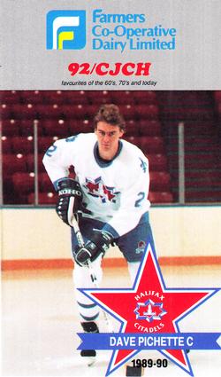 1989-90 Halifax Citadels (AHL) Police #NNO Dave Pichette Front