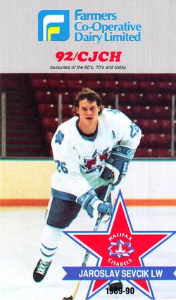 1989-90 Halifax Citadels (AHL) Police #NNO Jaroslav Sevcik Front