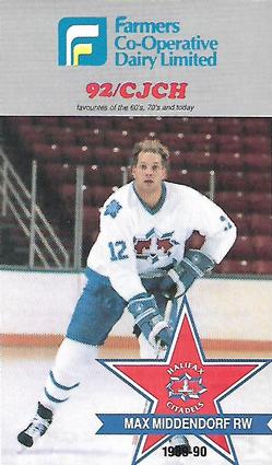 1989-90 Halifax Citadels (AHL) Police #NNO Max Middendorf Front
