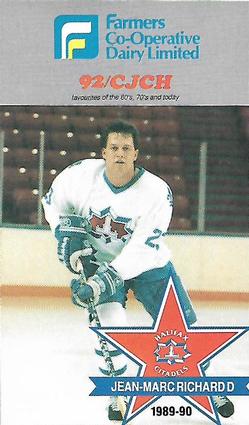 1989-90 Halifax Citadels (AHL) Police #NNO Jean-Marc Richard Front