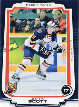 2012-13 Extreme Barrie Colts (OHL) #15 Justin Scott Front