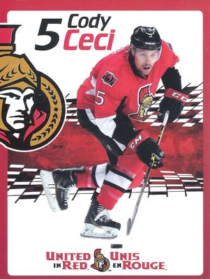 2014-15 Ottawa Senators #NNO Cody Ceci Front
