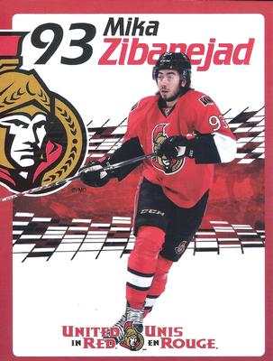 2014-15 Ottawa Senators #NNO Mika Zibanejad Front