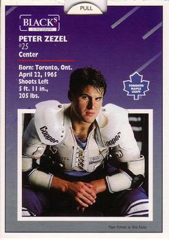 1993-94 Score Black's Toronto Maple Leafs Pop-Ups #4 Peter Zezel Back