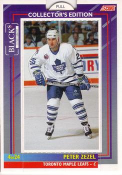 1993-94 Score Black's Toronto Maple Leafs Pop-Ups #4 Peter Zezel Front