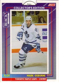 1993-94 Score Black's Toronto Maple Leafs Pop-Ups #7 Mark Osborne Front