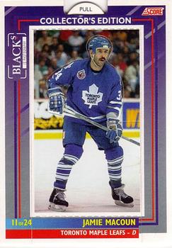 1993-94 Score Black's Toronto Maple Leafs Pop-Ups #11 Jamie Macoun Front