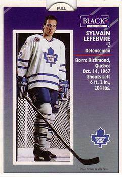 1993-94 Score Black's Toronto Maple Leafs Pop-Ups #12 Sylvain Lefebvre Back