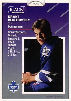 1993-94 Score Black's Toronto Maple Leafs Pop-Ups #14 Drake Berehowsky Back