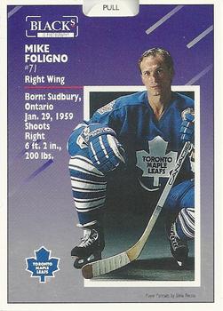 1993-94 Score Black's Toronto Maple Leafs Pop-Ups #21 Mike Foligno Back