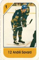 1982-83 Post Cereal #NNO Andre Savard Front