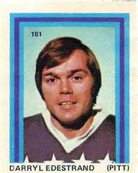1972-73 Eddie Sargent NHL Players Stickers #181 Darryl Edestrand Front
