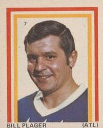 1972-73 Eddie Sargent NHL Players Stickers #7 Bill Plager Front