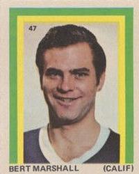 1972-73 Eddie Sargent NHL Players Stickers #47 Bert Marshall Front