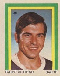 1972-73 Eddie Sargent NHL Players Stickers #48 Gary Croteau Front