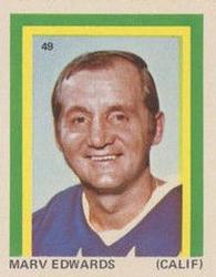 1972-73 Eddie Sargent NHL Players Stickers #49 Marv Edwards Front