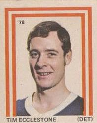 1972-73 Eddie Sargent NHL Players Stickers #78 Tim Ecclestone Front