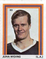 1972-73 Eddie Sargent NHL Players Stickers #93 Juha Widing Front