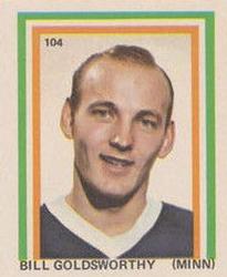 1972-73 Eddie Sargent NHL Players Stickers #104 Bill Goldsworthy Front
