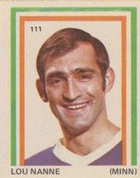 1972-73 Eddie Sargent NHL Players Stickers #111 Lou Nanne Front