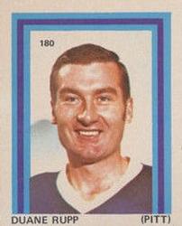 1972-73 Eddie Sargent NHL Players Stickers #180 Duane Rupp Front