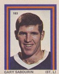 1972-73 Eddie Sargent NHL Players Stickers #183 Gary Sabourin Front
