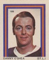 1972-73 Eddie Sargent NHL Players Stickers #189 Danny O'Shea Front