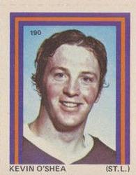 1972-73 Eddie Sargent NHL Players Stickers #190 Kevin O'Shea Front