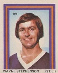 1972-73 Eddie Sargent NHL Players Stickers #191 Wayne Stephenson Front