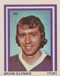 1972-73 Eddie Sargent NHL Players Stickers #205 Brian Glennie Front