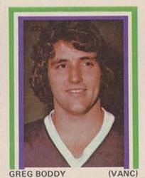 1972-73 Eddie Sargent NHL Players Stickers #223 Gregg Boddy Front