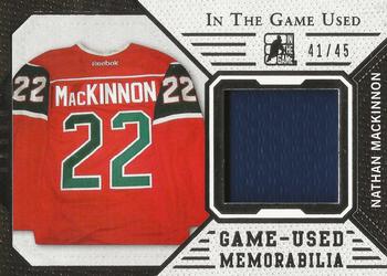 2015 Leaf In The Game Used - Game-Used Memorabilia Silver Foil #GUJ-NM1 Nathan MacKinnon Front
