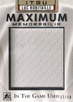 2015 Leaf In The Game Used - Maximum Memorabilia Silver Foil #MM-LR2 Luc Robitaille Front