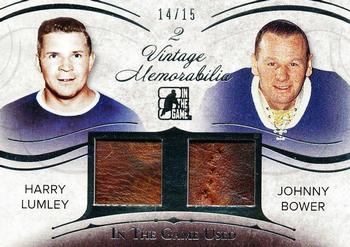 2015 Leaf In The Game Used - Vintage 2 Memorabilia Silver Foil #VM2-09 Harry Lumley / Johnny Bower Front