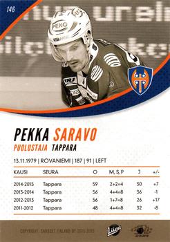 2015-16 Cardset Finland #146 Pekka Saravo Back