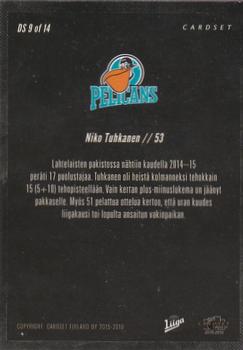 2015-16 Cardset Finland - Defensive Stars #DS9 Niko Tuhkanen Back