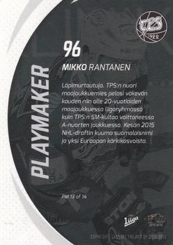 2015-16 Cardset Finland - Playmakers #PM13 Mikko Rantanen Back