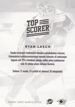 2015-16 Cardset Finland - Top Scorer #NNO Ryan Lasch Back