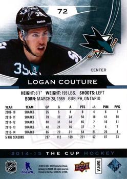 2014-15 Upper Deck The Cup #72 Logan Couture Back