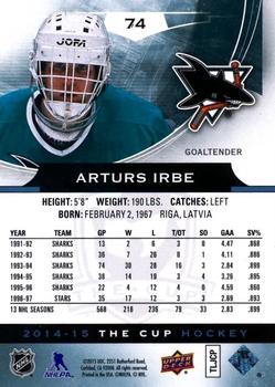 2014-15 Upper Deck The Cup #74 Arturs Irbe Back